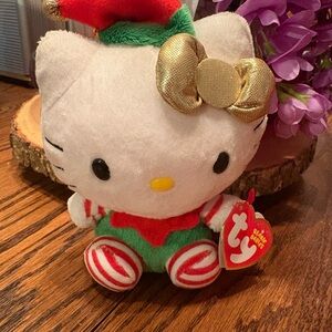 Hello Kitty Ty Beanie Babies Christmas Plush